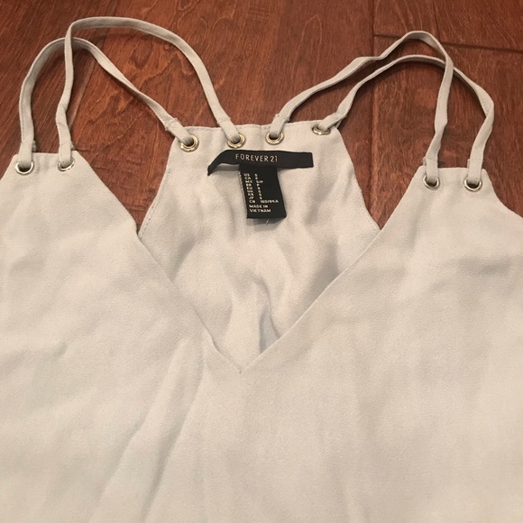 3/$18 Baby Blue V Neck Flowy Forever 21 Tank Top - Picture 2 of 3